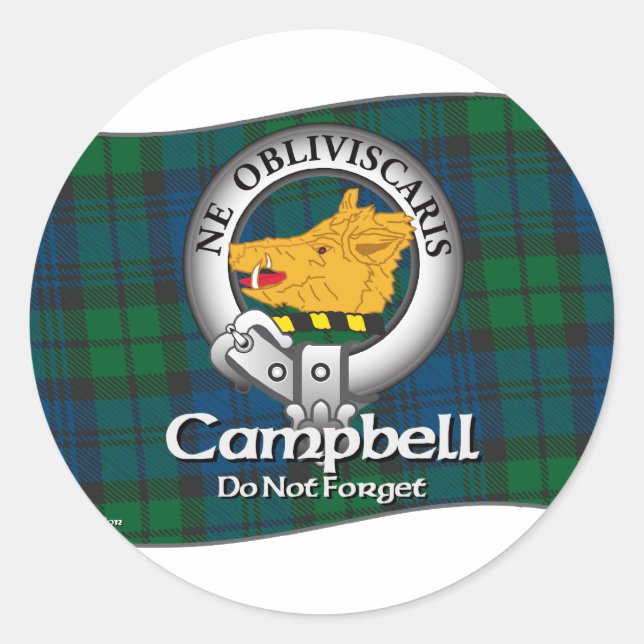 Sticker Rond Campbell Clan (Devant)