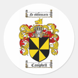 STICKER ROND CAMPBELL FAMILLE CREST - CAMPBELL COAT DES ARMES