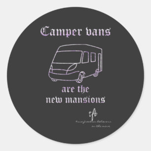 Sticker Rond Camper Vans Nouvelles Mansions Purple Irid. Lg.