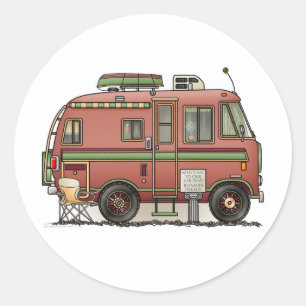 Sticker Rond Campeur rv de camping-car de Travco