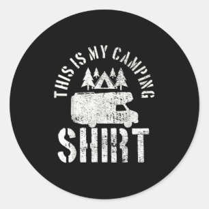 Sticker Rond Camping Trailer Camper Van Mobile Home Caravan Mot