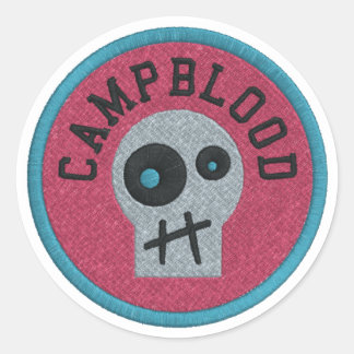 Sticker Rond CampingBlood Skully Mérite Badge