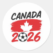 Canada 2026 Conception de fan de soccer avec feuil