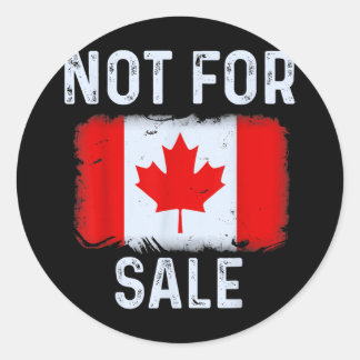 Sticker Rond Canada 51st State Not For Sale 2025 Trump Retro Vi