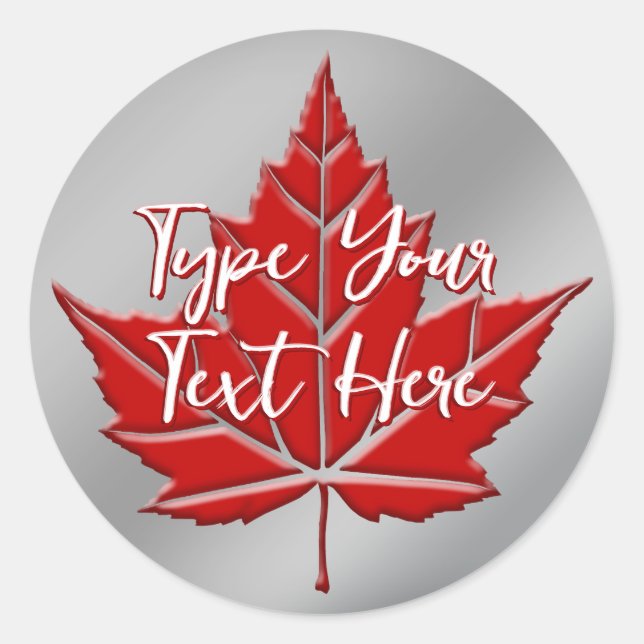 Sticker Rond Canada Souvenir Magnets Personnalisé Canada Cadeau (Devant)
