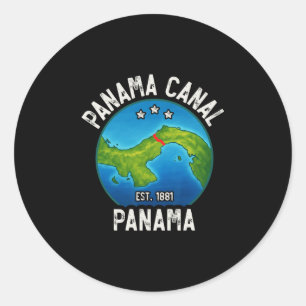 Sticker Rond Canal de Panama Env.1881 