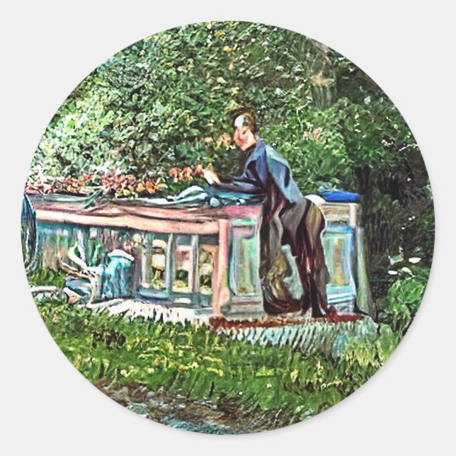 STICKER ROND CANALS AND NARROWBOATS (Devant)