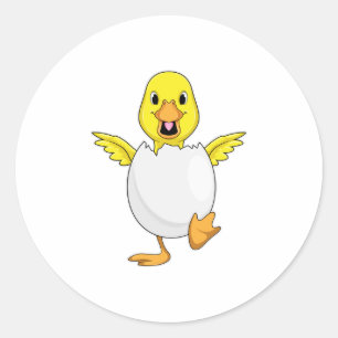 Sticker Rond Canard avec oeuf