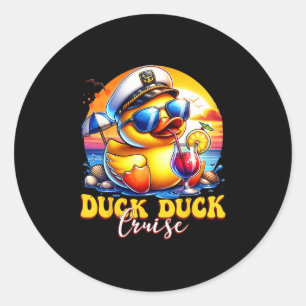 Sticker Rond Canard Canard Croisière Drôle De Famille Croisière