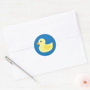 Sticker Rond Canard en caoutchouc
