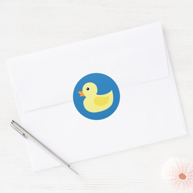 Sticker Rond Canard en caoutchouc (Enveloppe)