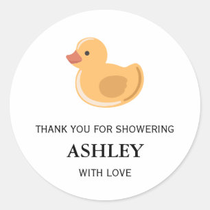 Sticker Rond Canard en caoutchouc jouet vintage Baby Shower Duc