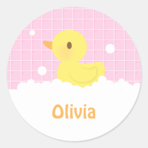 Sticker Rond Canard en caoutchouc mignon sous la douche pour fi
