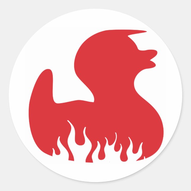 Sticker Rond Canard Rockabilly (Devant)