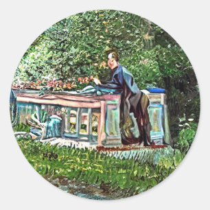 STICKER ROND CANAUX ET PENICHES