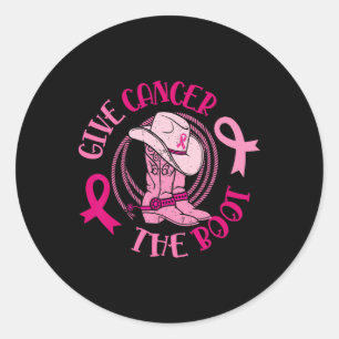Sticker Rond Cancer Boot Breast Cancer Sensibilisation Cadeau P