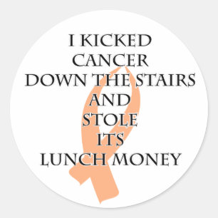 Sticker Rond Cancer Bully (Peach Ribbon)
