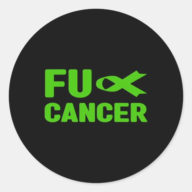Sticker Rond Cancer - Conscience du cancer de la bille noire 3 (Devant)
