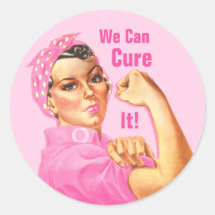 Sticker Rond Cancer de coutume de rivoir de Rosie