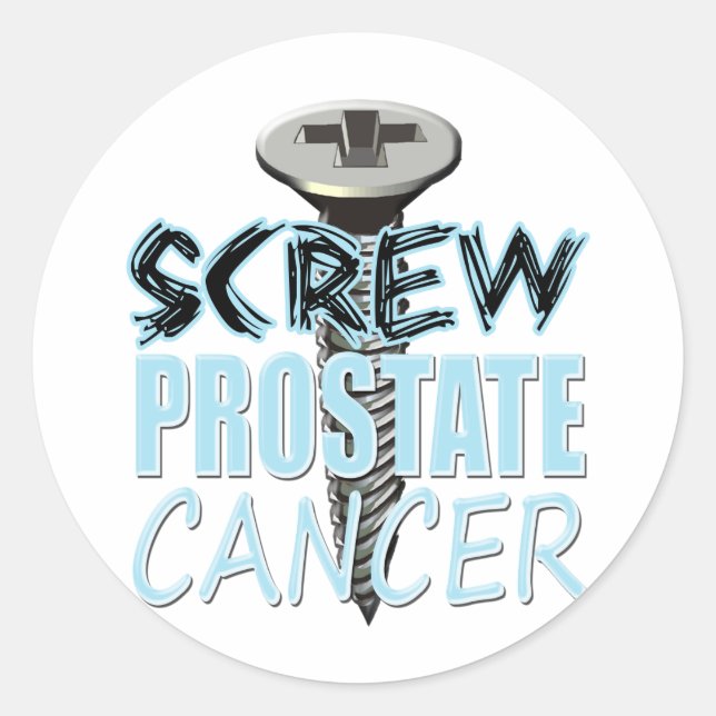 Sticker Rond Cancer de la prostate (Devant)