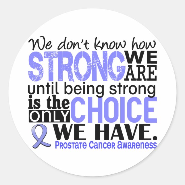 Sticker Rond Cancer de la prostate : nous sommes forts (Devant)