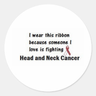 Sticker Rond Cancer de la tête et du cou