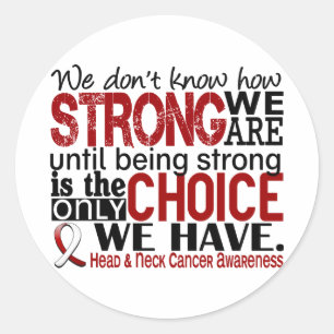 Sticker Rond Cancer de la tête et du cou : notre force
