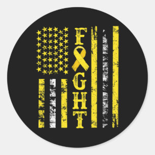 Sticker Rond Cancer de l'enfant Traiter le cancer de l'enfant S