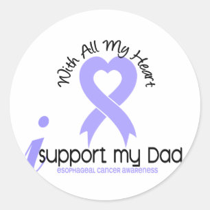 Sticker Rond Cancer de l'oesophage Je soutiens Mon Père
