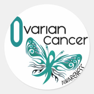 Sticker Rond Cancer de l'ovaire BUTTERFER 3.1