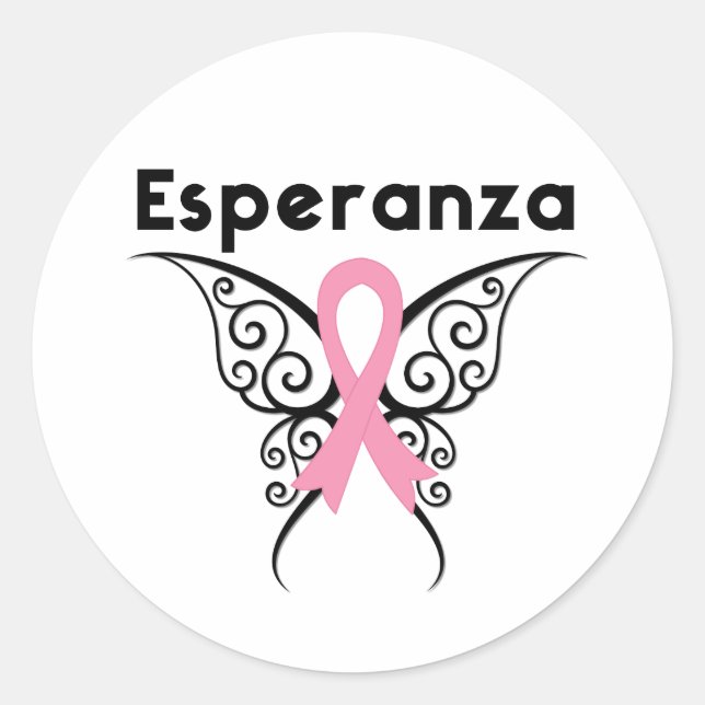 Sticker Rond Cancer de Mama - Esperanza (Devant)