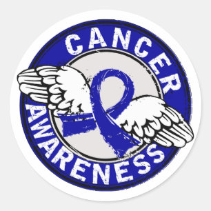 Sticker Rond Cancer du colon de la conscience 14