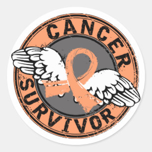 Sticker Rond Cancer du corps utérin du survivant 14