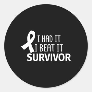 Sticker Rond Cancer Du Poumon Je L'Ai Été Je L'Ai Battu Survivo