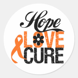 Sticker Rond Cancer du rein HOVE LOVE CURE Cadeaux