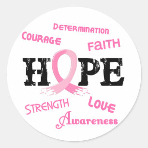 Sticker Rond Cancer du sein HOPE 7.1