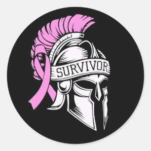Sticker Rond Cancer du sein survivant