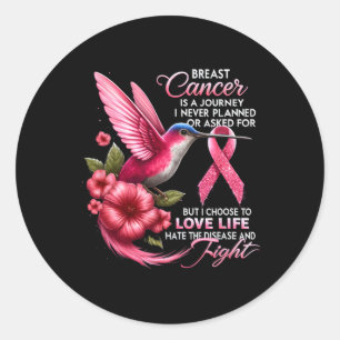 Sticker Rond Cancer Le Cancer Du Sein Le Cancer Est Un Voyage Q