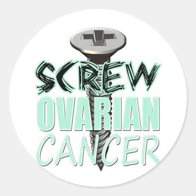 Sticker Rond Cancer ovaire (Devant)
