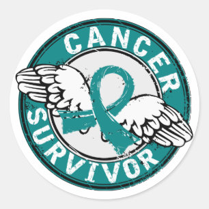 Sticker Rond Cancer ovarien du survivant 14