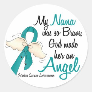 Sticker Rond Cancer ovarien Nana de l'ange 2