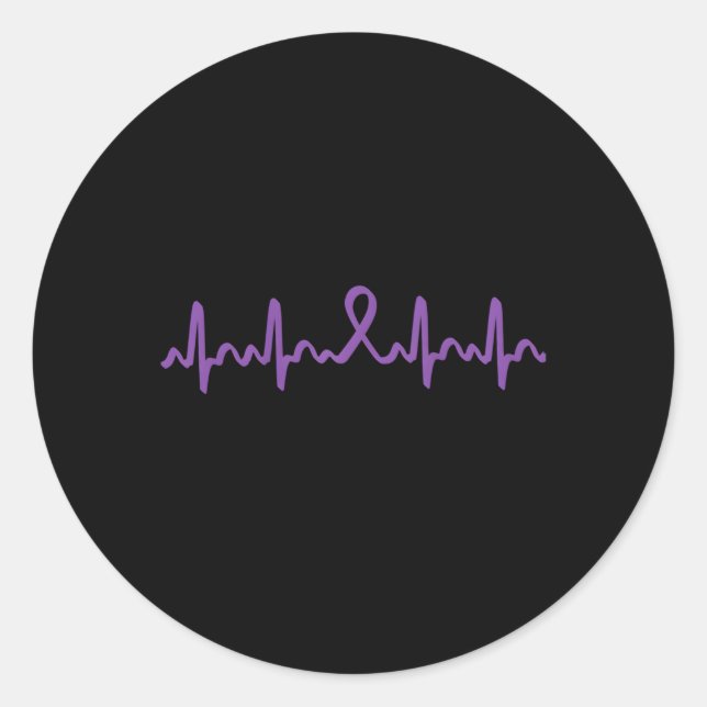 Sticker Rond Cancer pancréatique Hébeat Cancer pancréatique Rib (Devant)