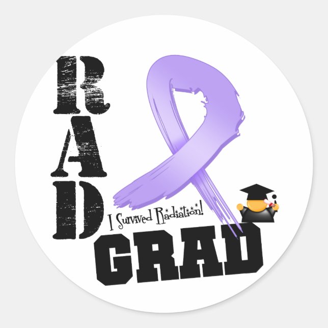 Sticker Rond Cancer Radiothérapie RAD Grad (Devant)