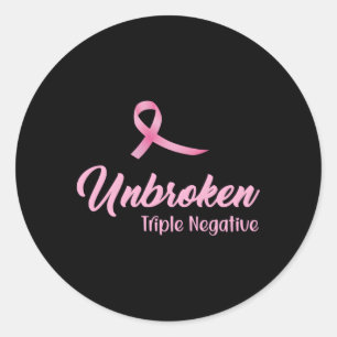 Sticker Rond Cancer Respiration ininterrompue triple négatif