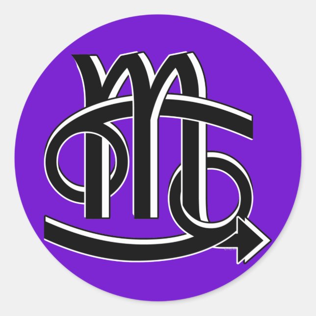 Sticker Rond Cancer & Scorpio Partners bw (Devant)