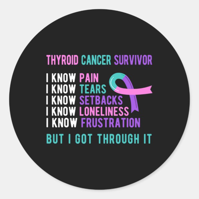Sticker Rond Cancer Survivant 4 (Devant)