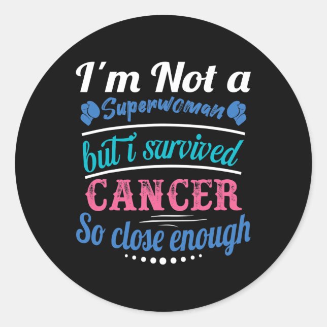 Sticker Rond Cancer Thyroïde Cancer Survivant (Devant)