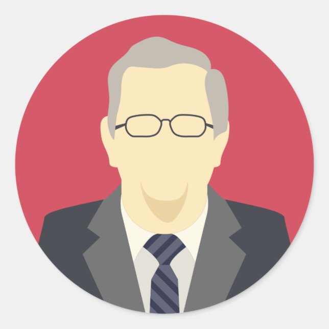 Sticker Rond Candidat à l'élection présidentielle de 2016 de Je (Devant)