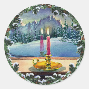 Sticker Rond CANDLE & WREATE par SHARON SHARPE