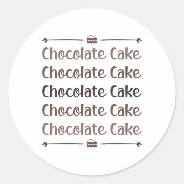 Sticker Rond Candy Coca Chocolat Jour du gâteau Amour sucré Cad (Devant)
